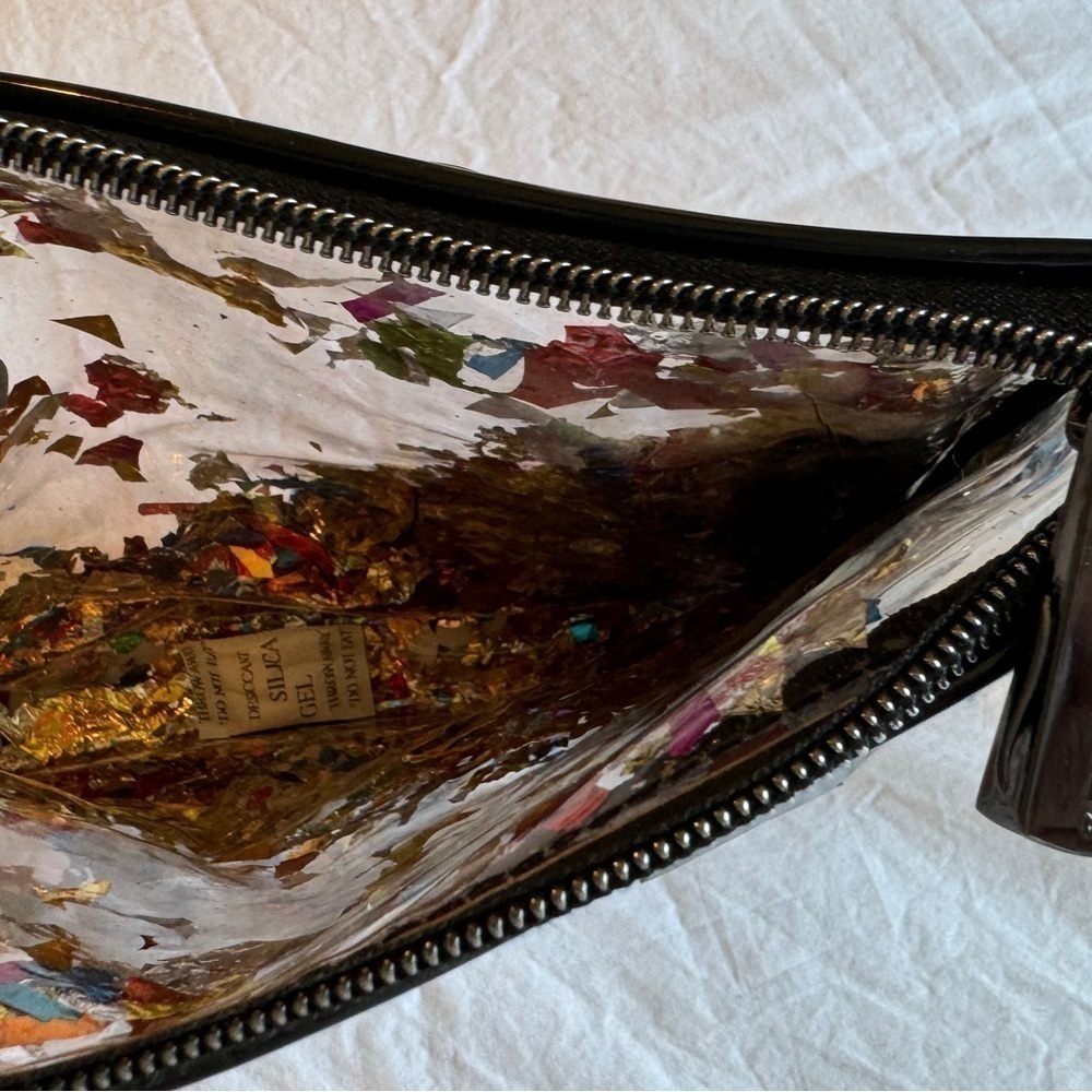 Sephora Clear Confetti Cosmetic Bag Large Zip Travel Makeup Pouch NWT - Picture 3 of 4